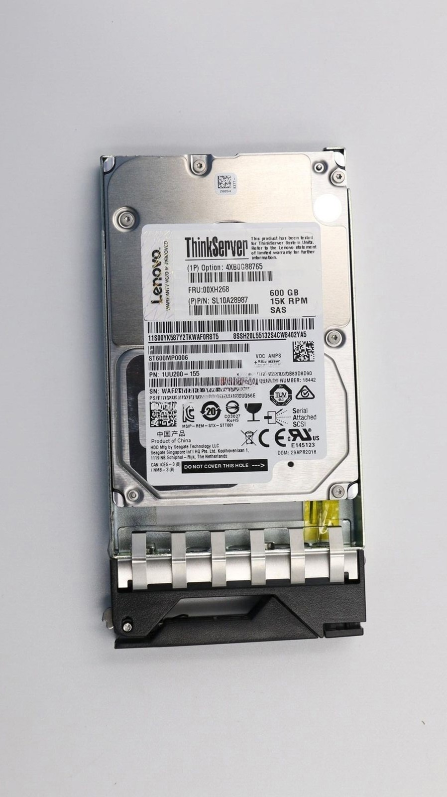 Lenovo ThinkServer 00XH268 4XB0G88765 600GB 12Gbp/s 15K 2.5'' SAS Hard Drive HDD