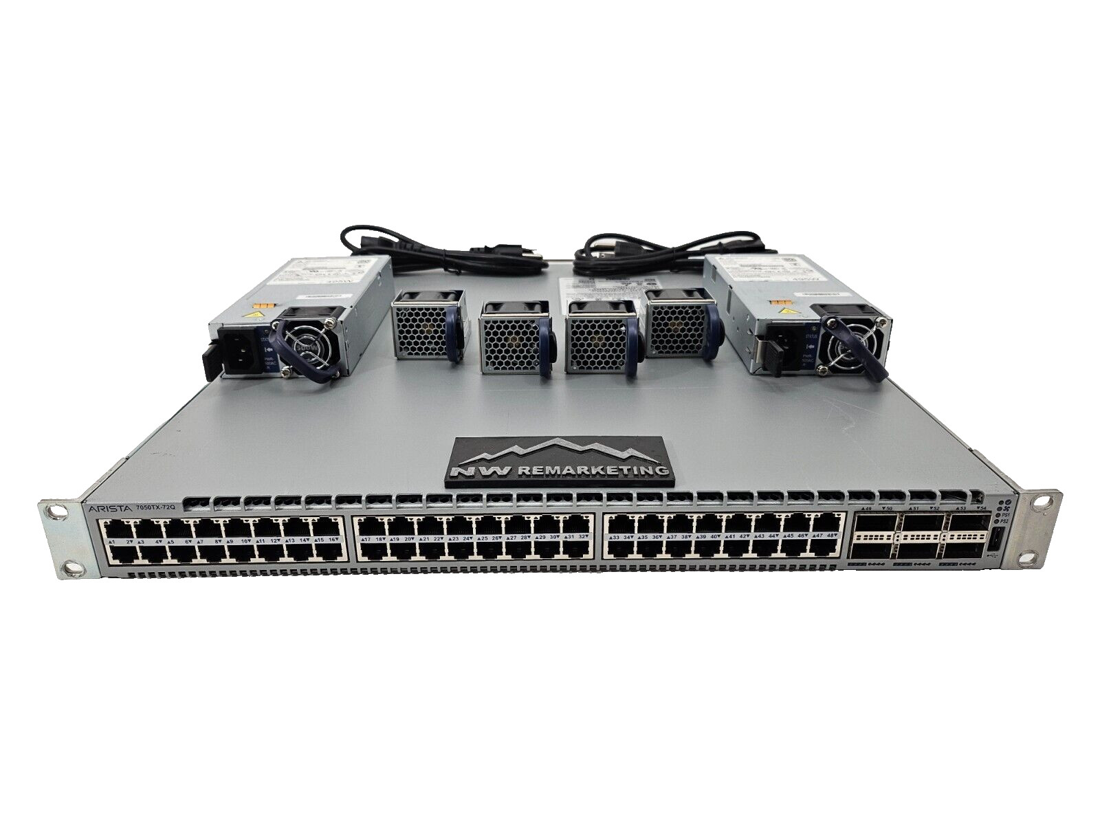 ARISTA DCS-7050TX-72Q-R 48X 10GBE 1/10GBASE-T 6X 40GBE QSFP+ SWITCH Dual AC