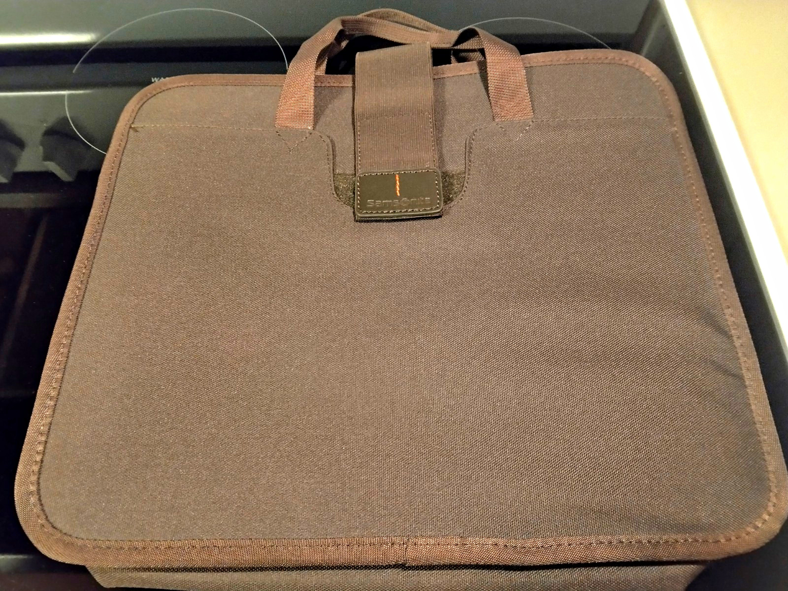 Samsonite Brown Padded Nylon 13" Laptop Sleeve Case w/ Handles