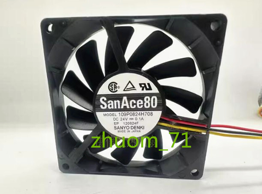 1PC SanAce 8015 109P0824H708 DC24V 0.1A 80*15MM Inverter cooling fan