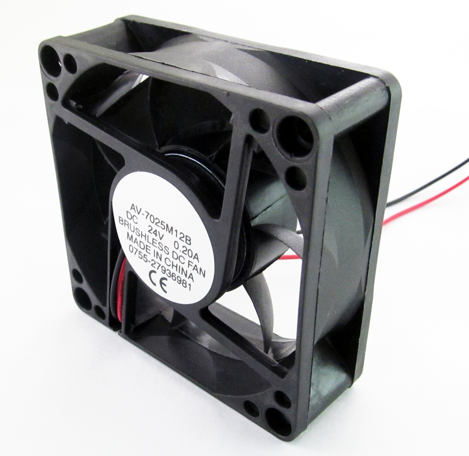 3pcs Brushless DC Cooling Fan 12V 70x70x25mm 7025 2pin connectors