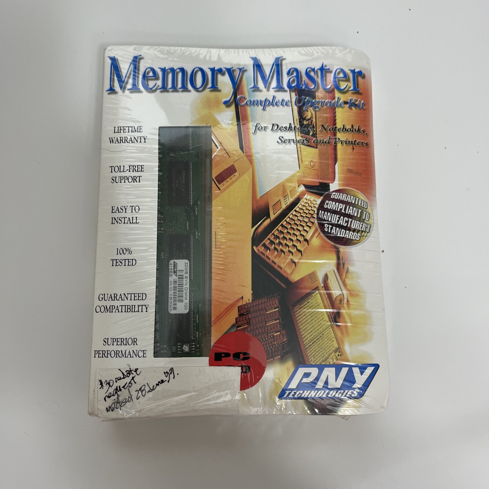 New Memory Master Complete Upgrade Kit  PNY Technologies Dimm 32mb Pc100 SDRAM