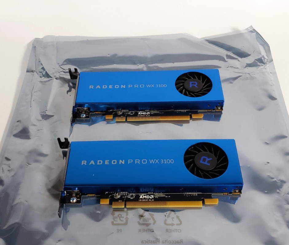 Lot of 2 AMD Radeon Pro WX 3100 PCIe x8 4GB GDDR5 Graphic Cards