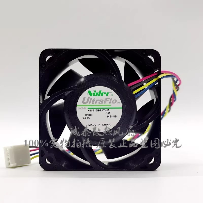 1PCS NIDEC 6025 12V 0.94A H60T12BGA7-07 4-wire PWM temperature-controlled fan