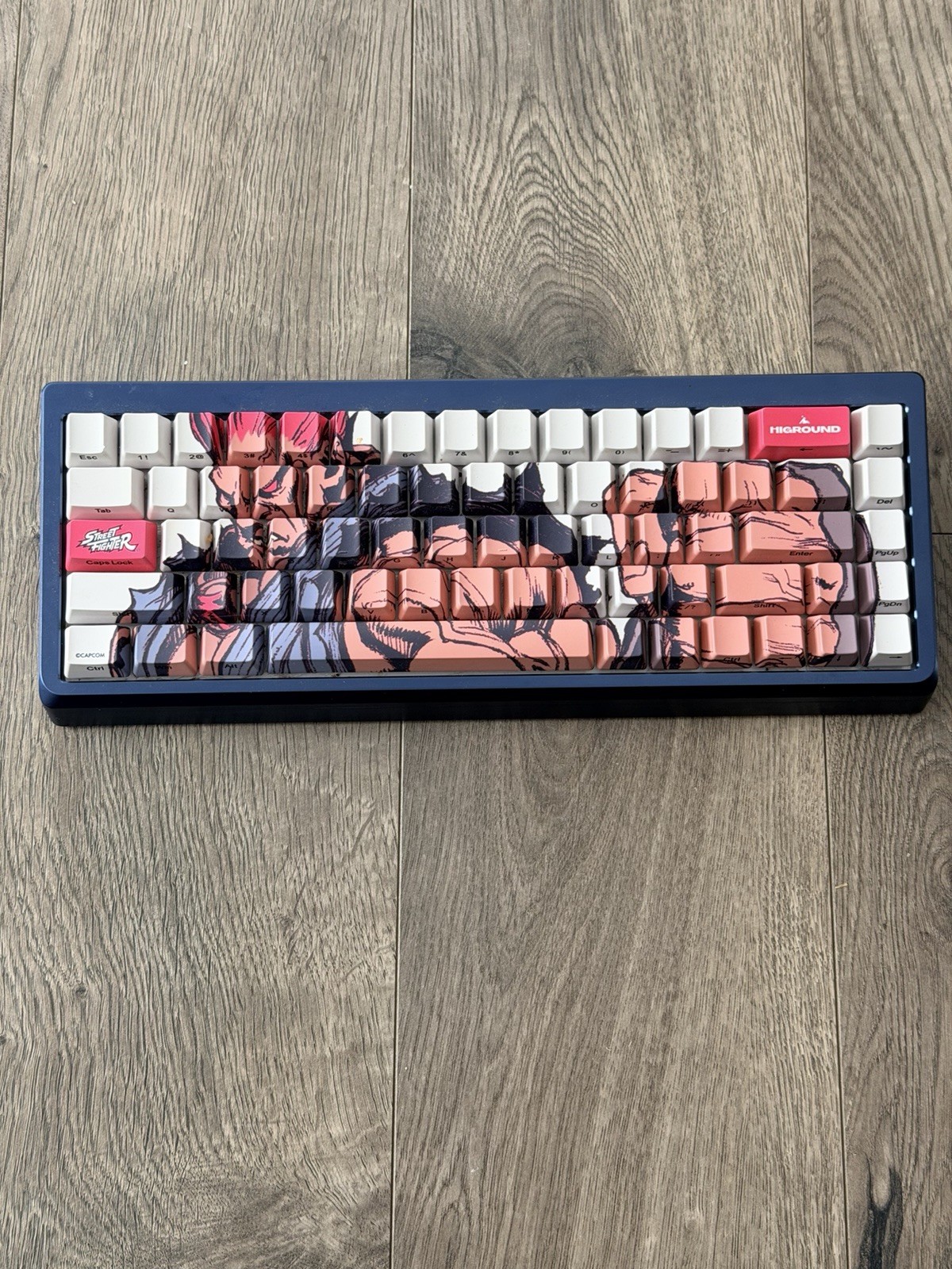Higround x Street Fighter Akuma Summit 65 Keyboard - Blue Gi TESTED & WORKS RARE