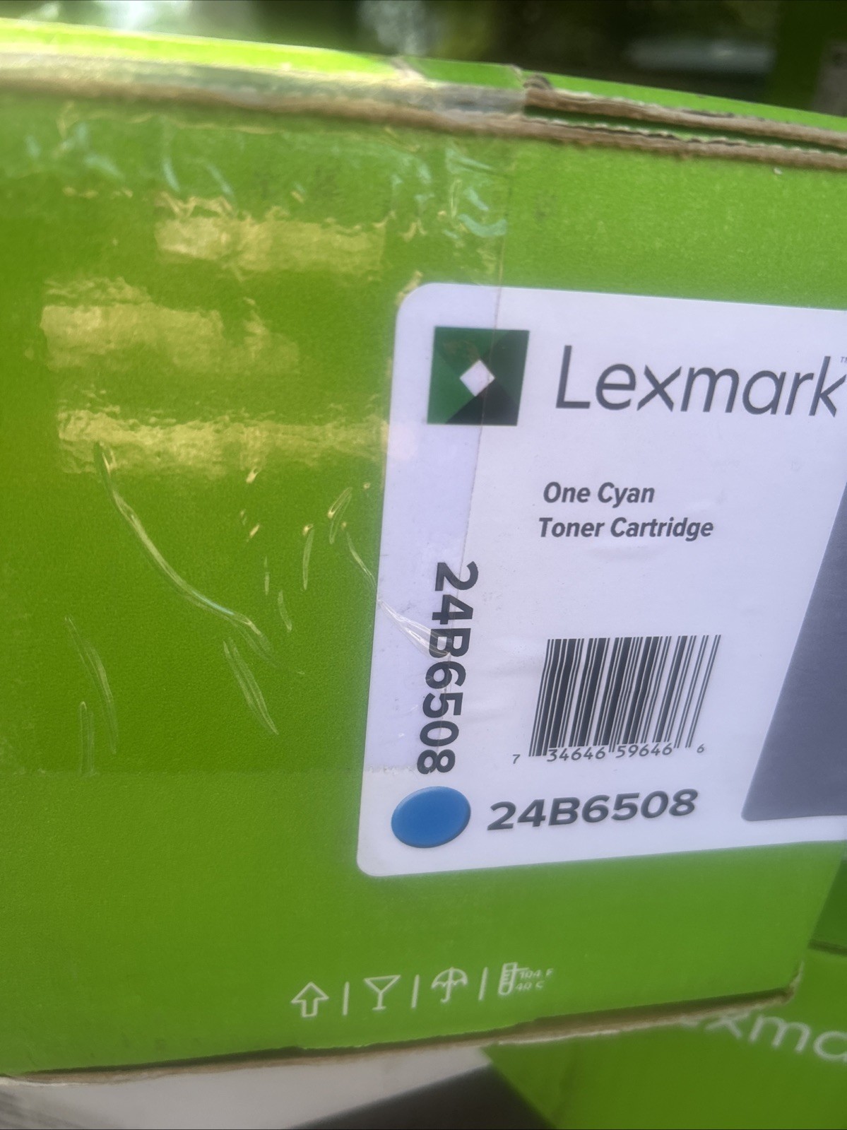 Lexmark 24B6508 Genuine Cyan Toner Cartridge XC6152 XC6153 XC8155 Sealed New