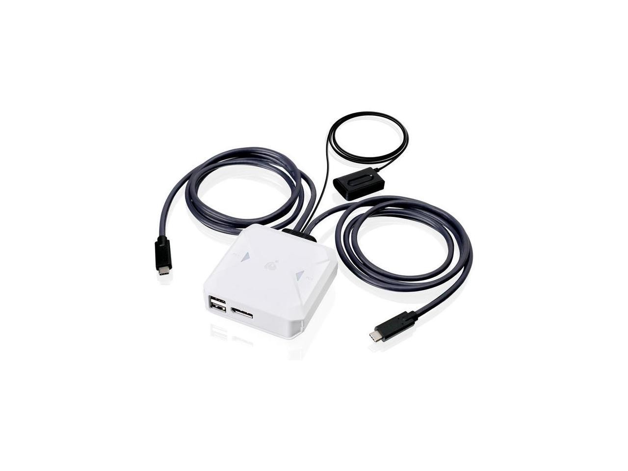 IOGEAR 2-Port 4K USB-C KVM Switch with DisplayPort output (gcs72cc)