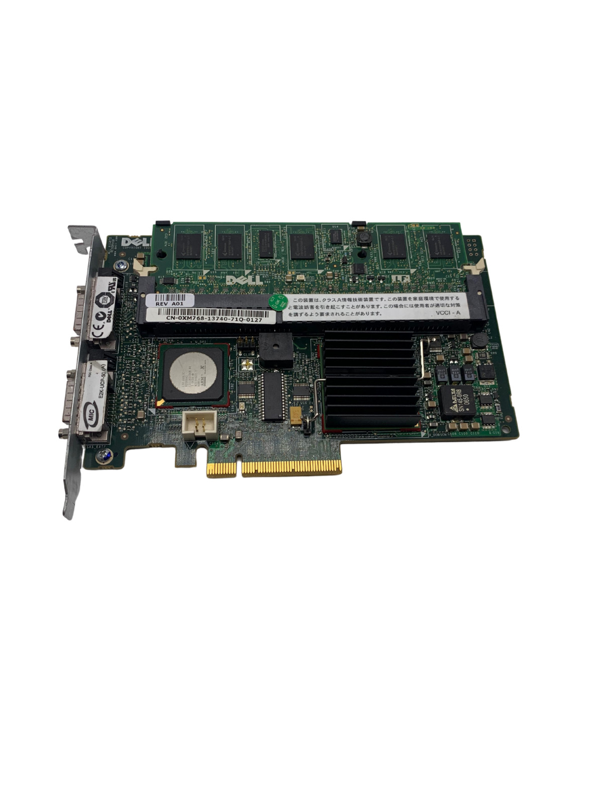 Dell XM768 PowerEdge 5E RAID PCIe x8 Dual 256MB SAS Controller Card w60