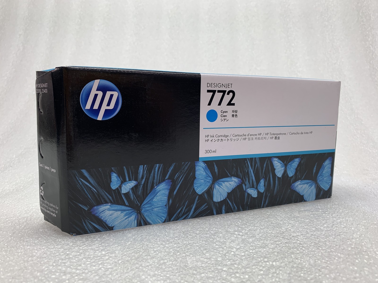 HP 772 300-ml Cyan DesignJet Ink Cartridge, CN636A EXP