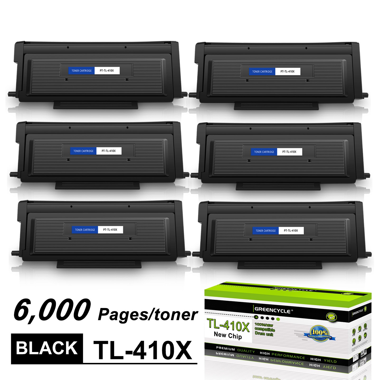 6PK New Chip TL-410X Toner Cartridge Fit For Pantum M7200FDW M6802FDW M6702DW