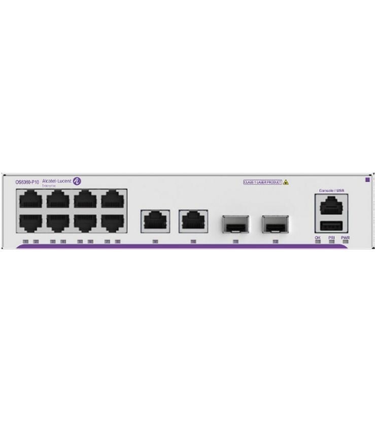 Alcatel-Lucent OS6360-P10 OmniSwitch 8-Port Gigabit PoE+ 2x1G SFP 2x10G SFP+