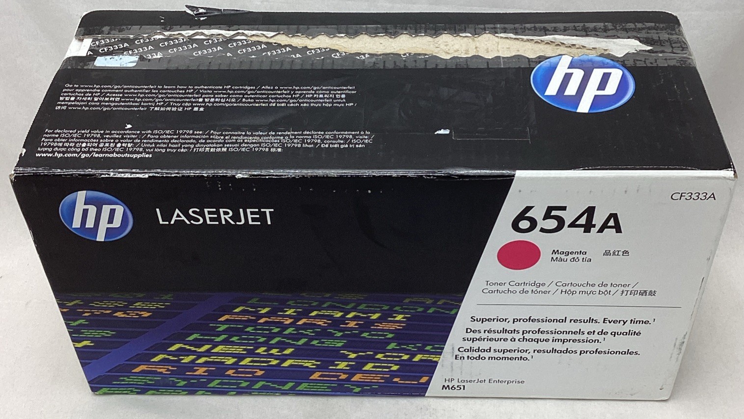 HP Genuine 654A CF333A Magenta Toner Cartridge LaserJet Enterprise M651