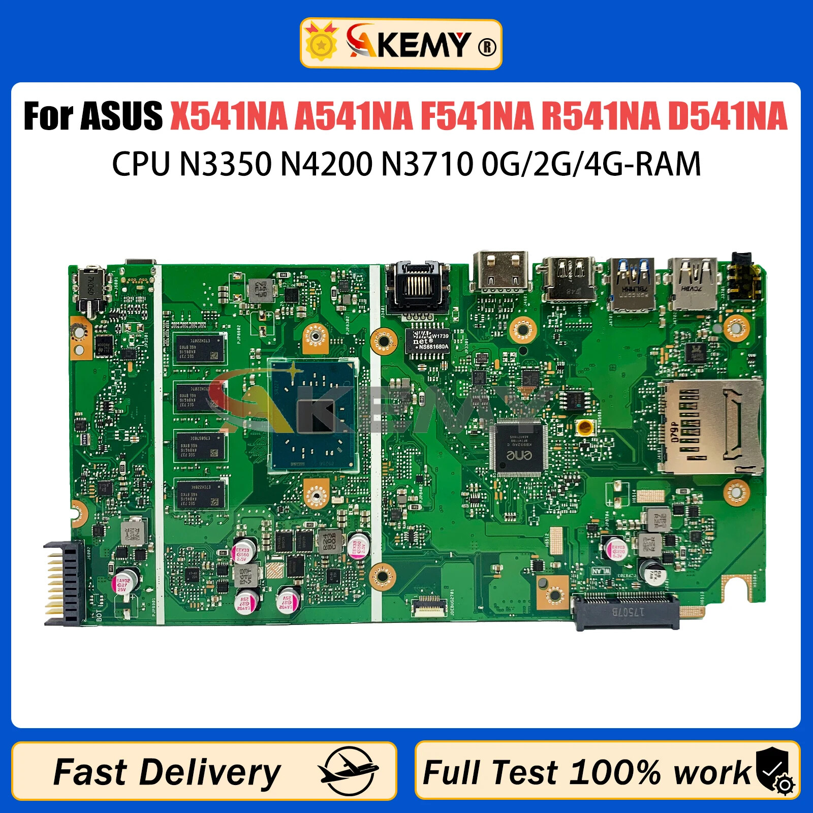X541NA For ASUS X541N A541NA F541NA Motherboard N3350 N4200 N3710 2G/4G-RAM