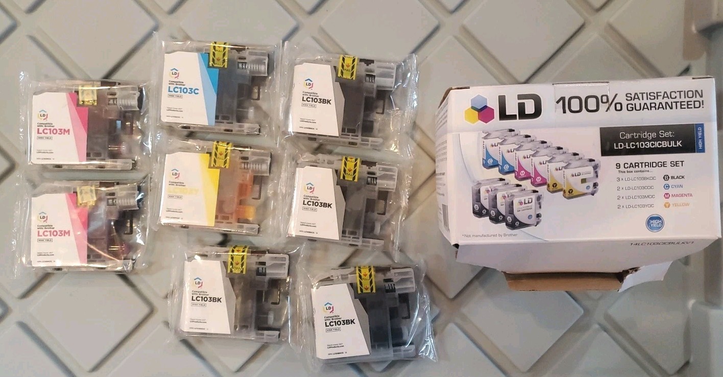 LD  For Brother LC103 8pk Mix LC103BK LC103C LC103M LC103Y MFCJ245