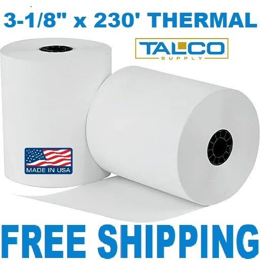 (9) 3-1/8" x 230' THERMAL POS RECEIPT PAPER ROLLS  ~FAST ~