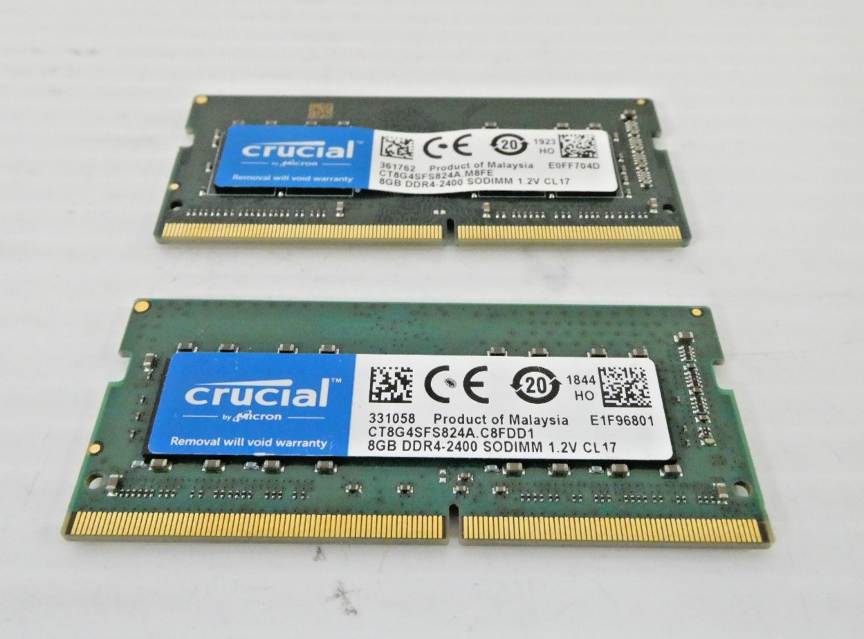 Crucial 16GB (2x 8GB) DDR4-2400 PC4-2400T SODIMM CT8G4SFS824A.M8FE