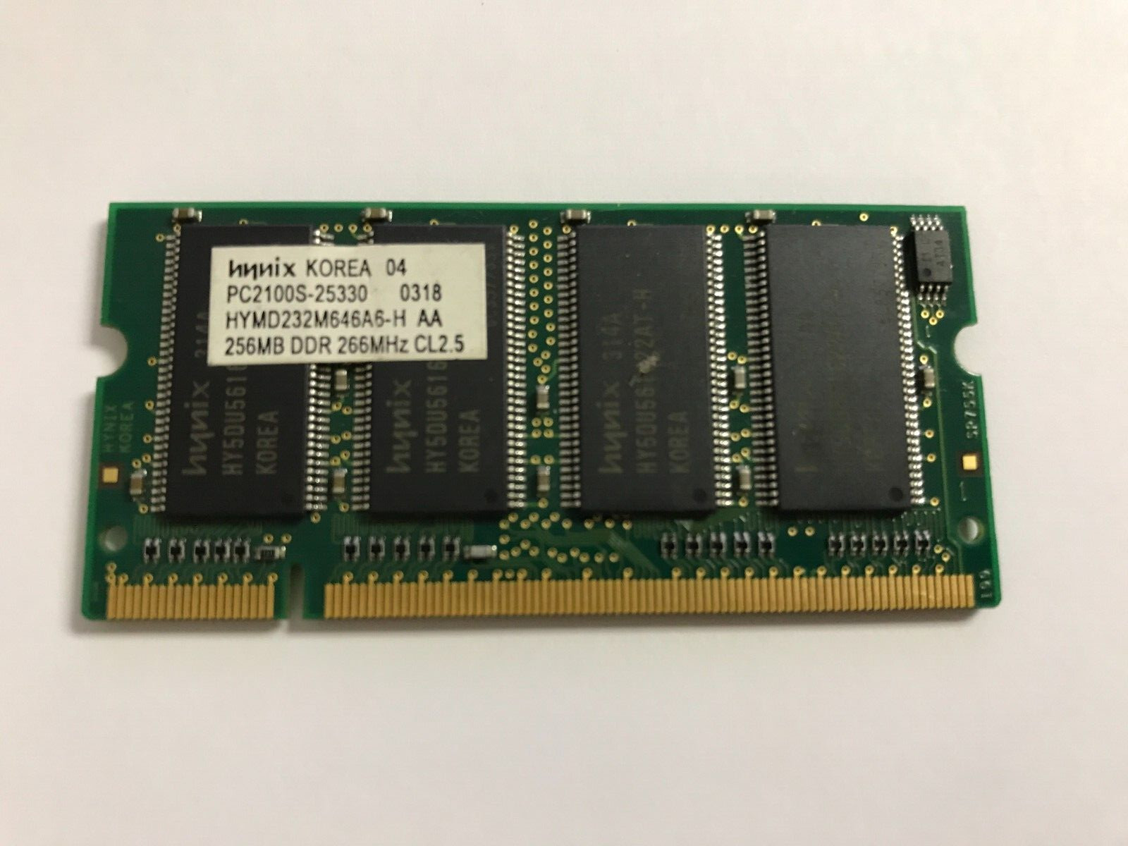 Hynix HYMD232M646A6-H AA 256MB DDR-266 (PC-2100) PC-2100S CL2.5