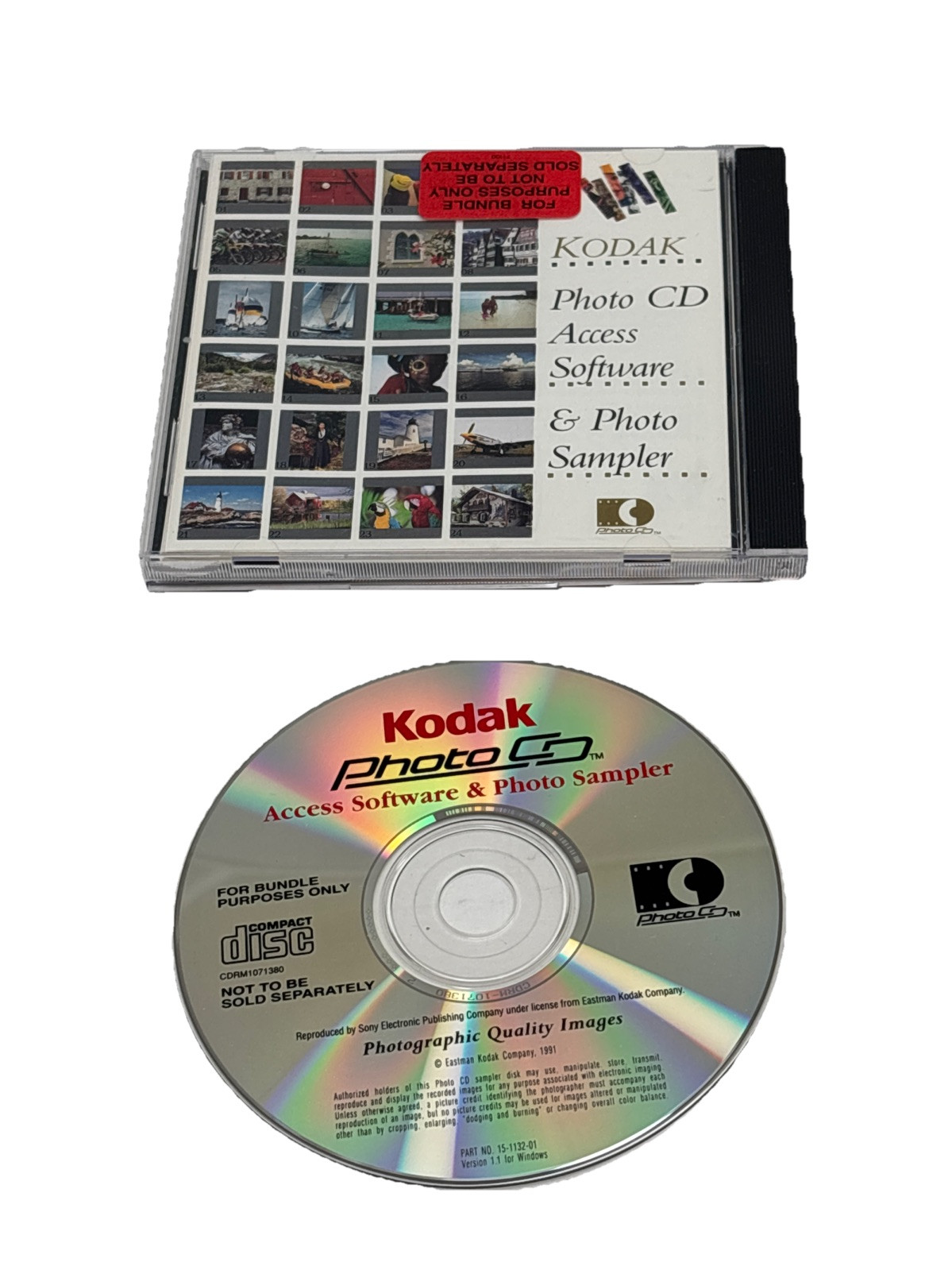 Kodak PhotoEdge Photo CD Software Version 1.1 Vintage 1991 RARE