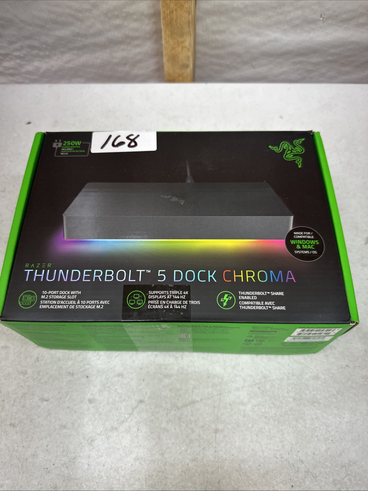 Razer Thunderbolt 5 Dock Chroma w/ 10 Ports & M.2 Storage (RC21-02290100-R3U1)