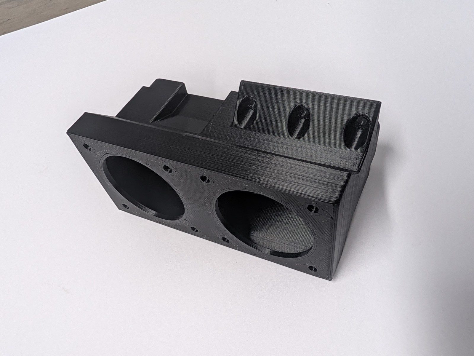 NVIDIA Tesla P100 Dual 40mm Fan Shroud – Black PETG – Includes Screws