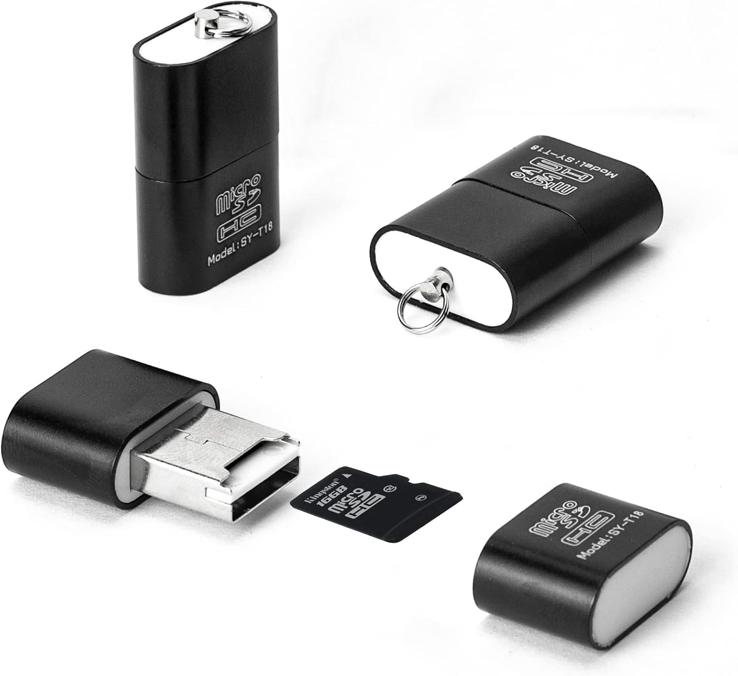 Portable 3 Pack Mini USB Card Readers – High-Speed Transfer & Hidden Slot