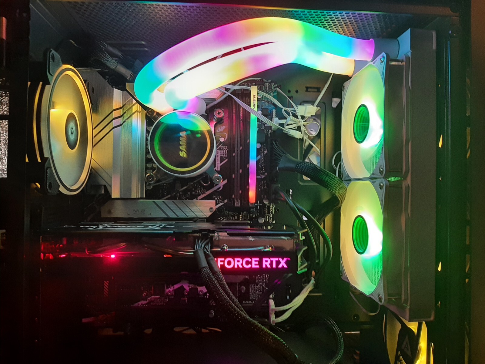INTEL i7 CUSTOM GAMING DESKTOP PC 1TB SSD 32GB RTX 4060 3060 3070 LIQUID COOLED