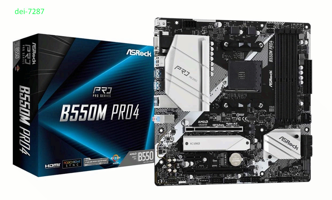 B550M PRO4 AM4 Motherboard, Supports AMD Ryzen 3000/5000 Series Processors