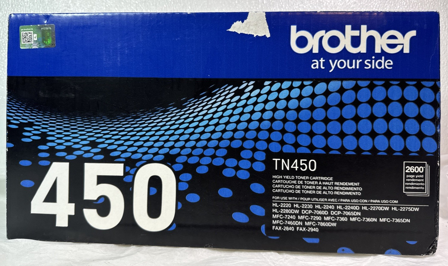Brother TN450 High Yield Black Toner Cartridge Sealed