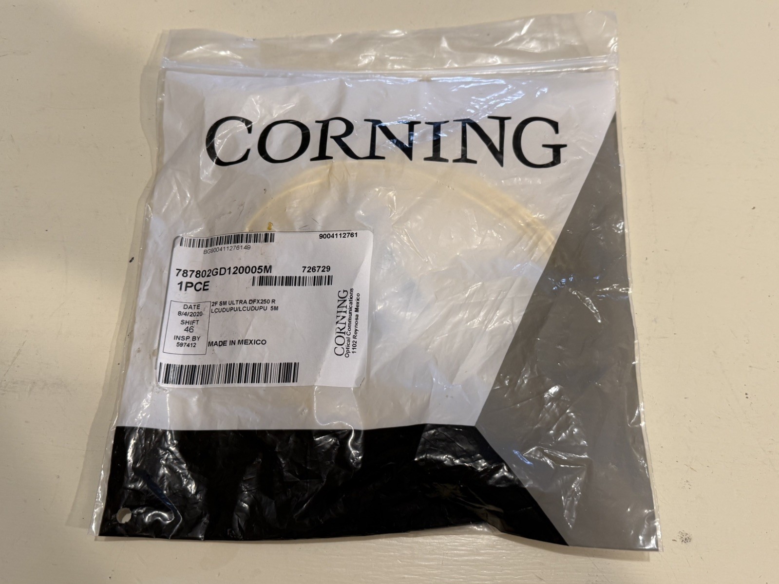 Corning 787802GD120005M Fiber Jumper Single Mode, 5M 