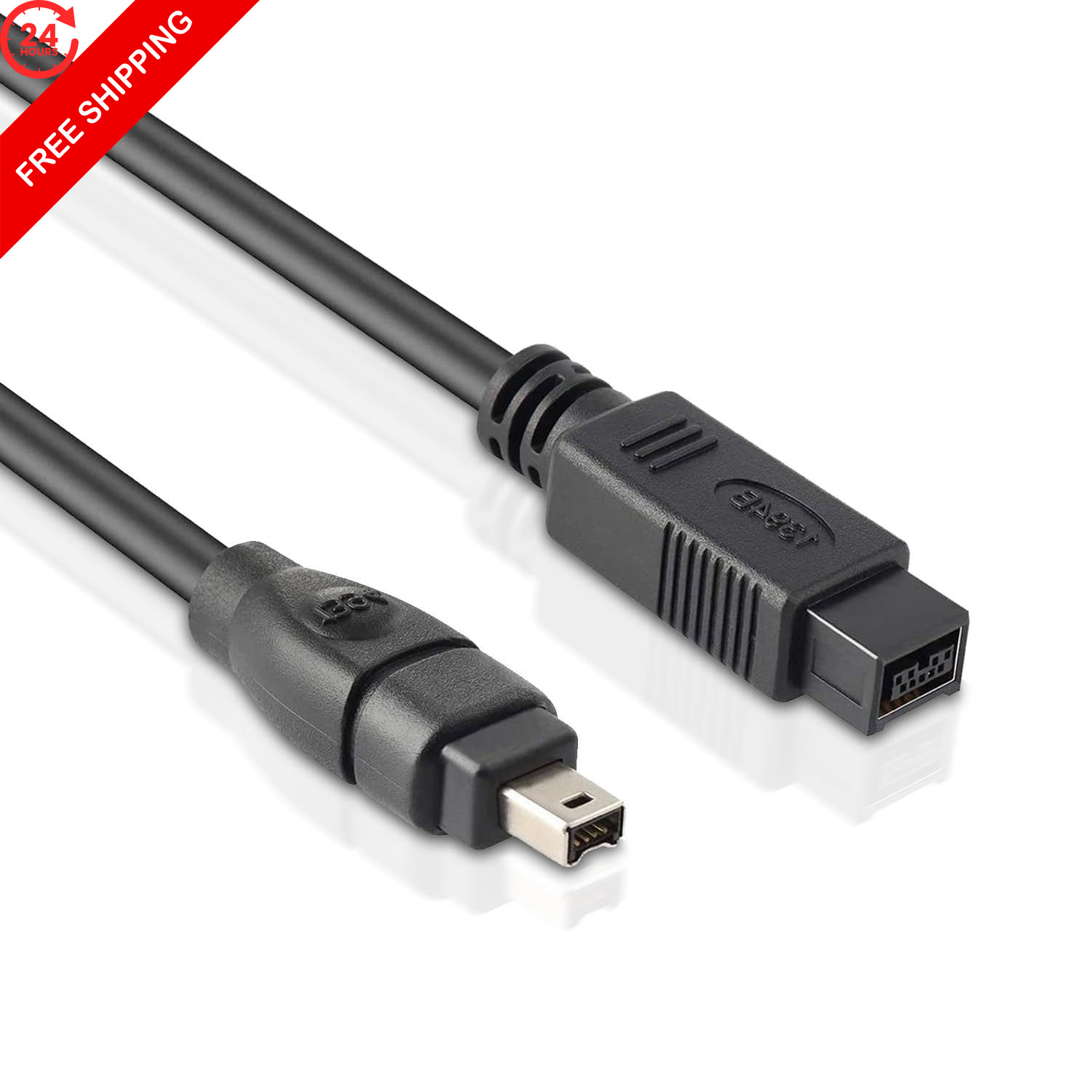 LBSC FireWire 800 to 400 9 Pin 4 Cable 6FT, DV 6 feet, Black