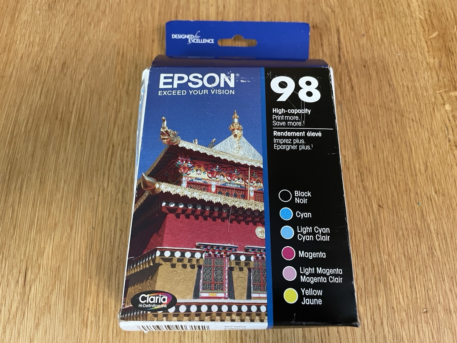 Epson 98 Ink Cartridges 6 Pack Genuine High Capacity Sealed Exp 2023