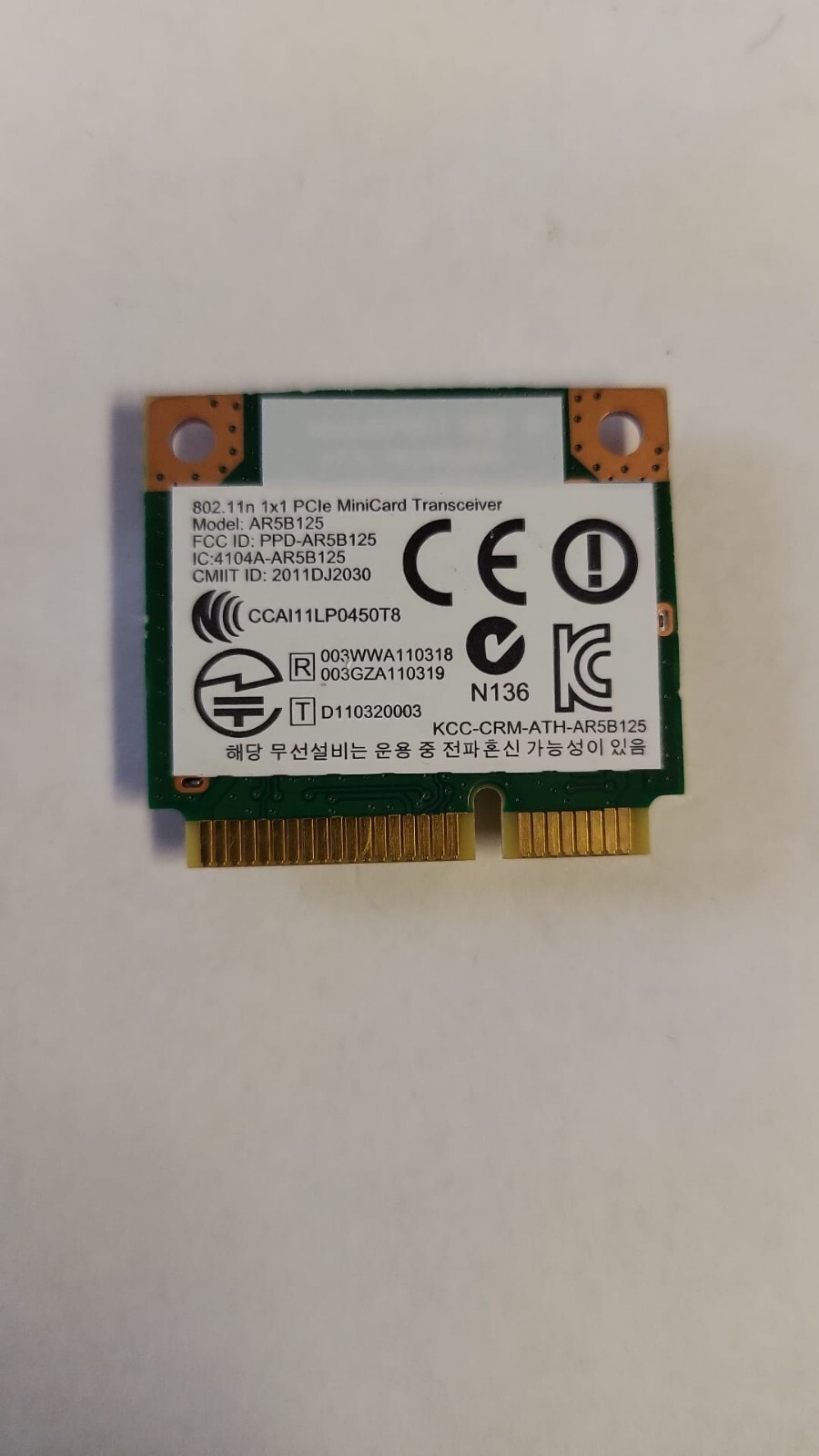 Asus A540L A540LA Wifi  WLAN Card  Atheros  AR5B125 802.11b/g/n FULLY-TESTED