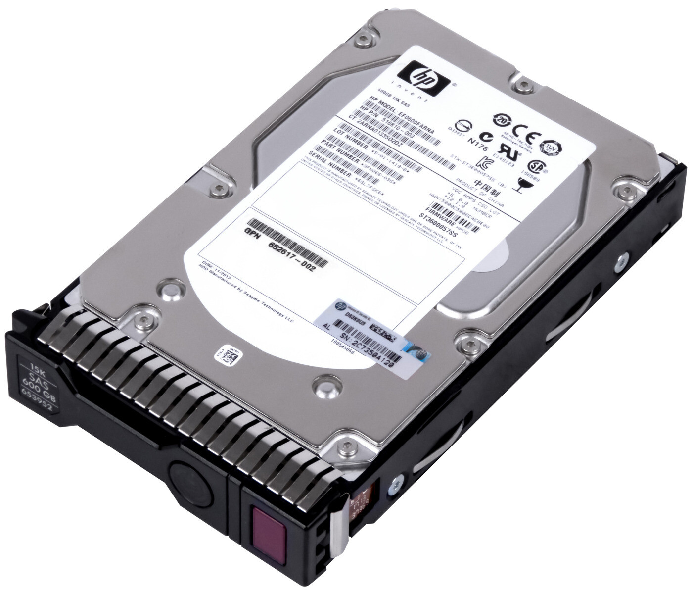 HARD DRIVE HP 517354-001 516810-003 EF0600FARNA 600GB 15K 16MB SAS-2 3.5''