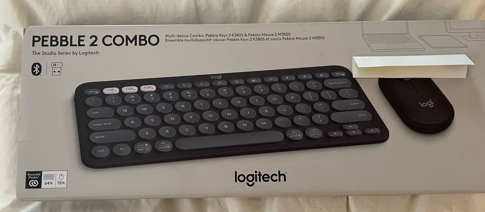 Logitech Pebble 2 Combo Wireless Keyboard/Mouse- New
