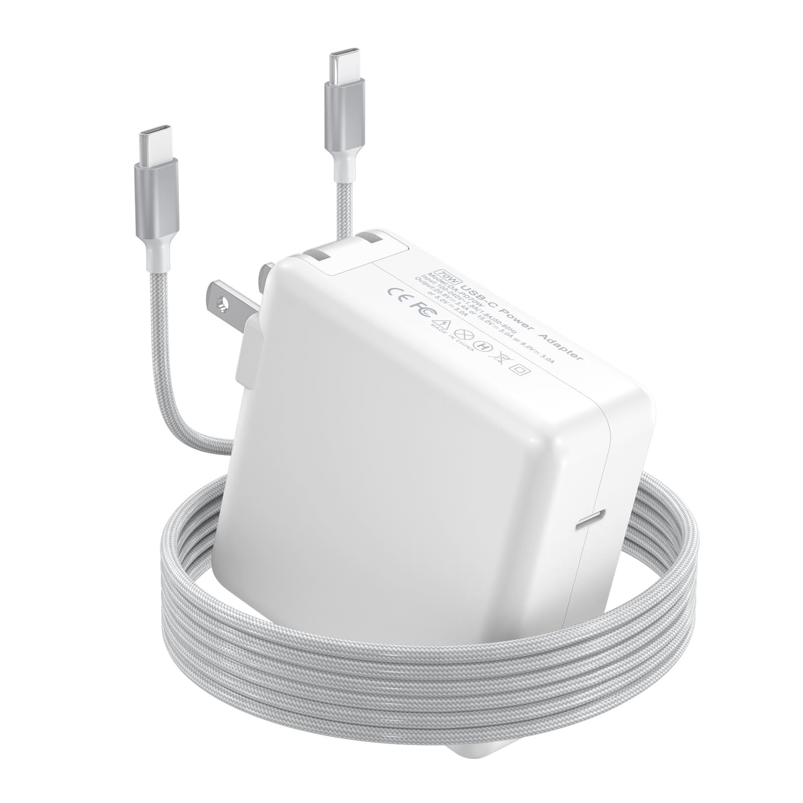 70W USB C Fast Charger Power Adapter for MacBook Pro - Compatible & Efficient