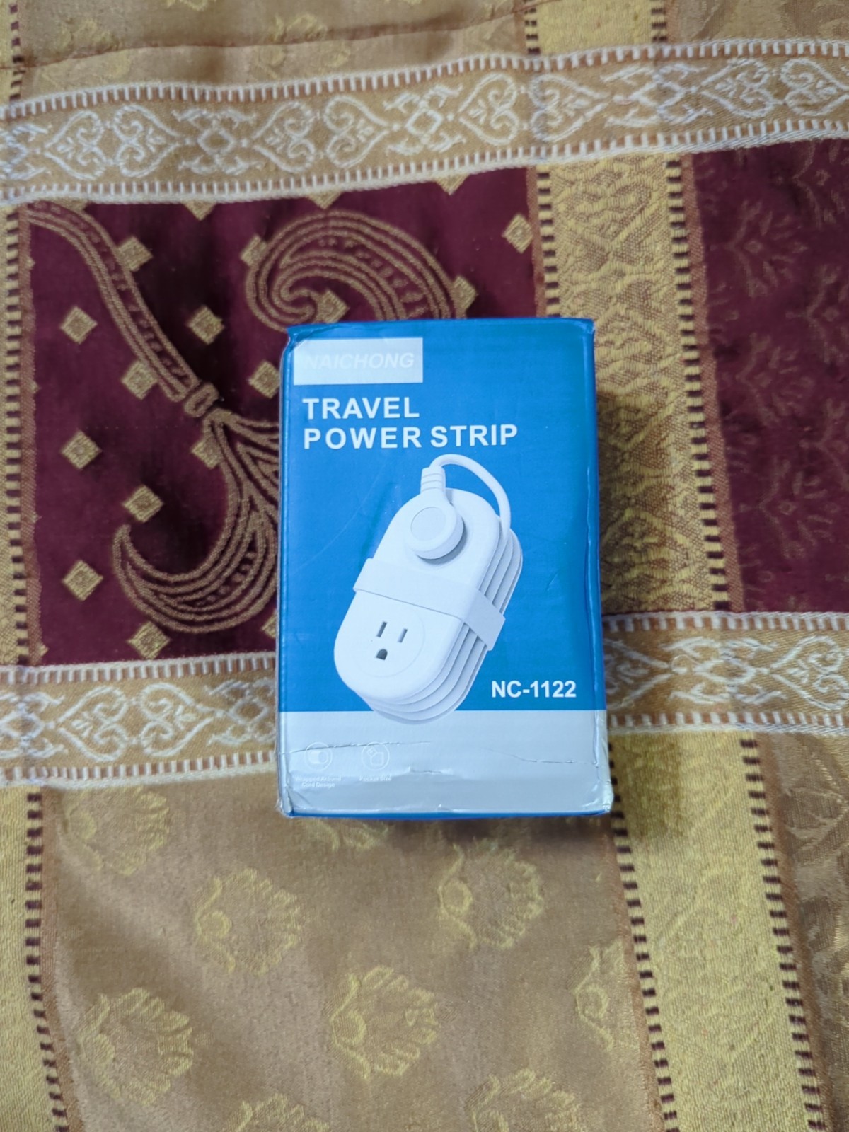 NAICHONG NC-1122 Travel Power Strip, 4 Outlets, 3.28 ft Cord, 15A 110-240V