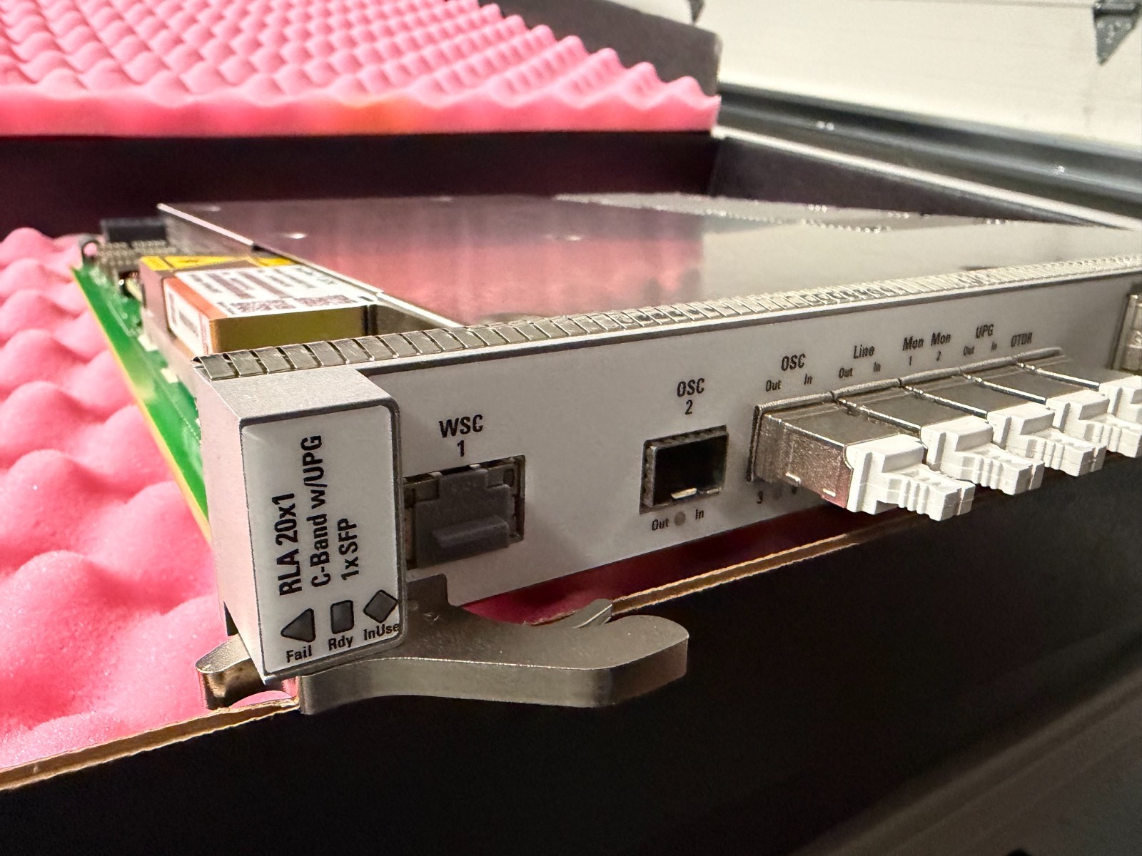 Ciena 6500 NTK722AA WOGUA3AFAA RLA 20-1 C-Band w/UPG 1xSFP Optical Module