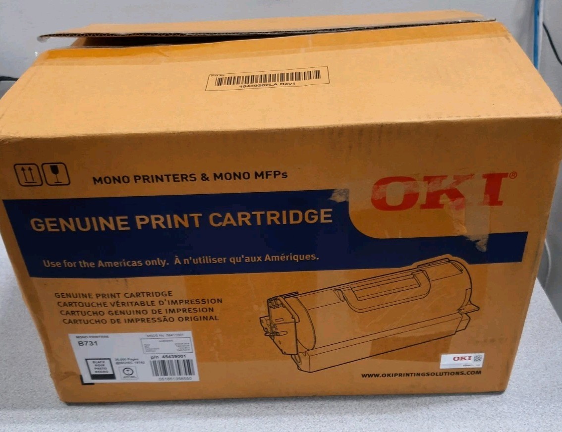 OKI 45439001 Black Toner Cartridge - B731 OPEN BOX NEW