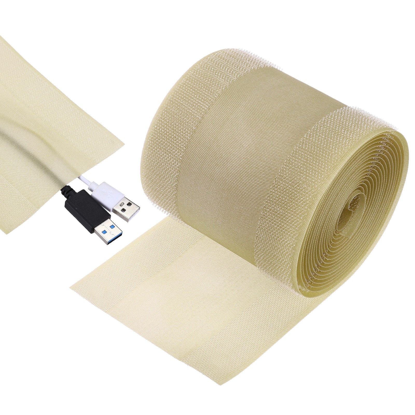 Carpet Cord Cover 10ft Floor Cover Cord Strip Wire Protector Khaki