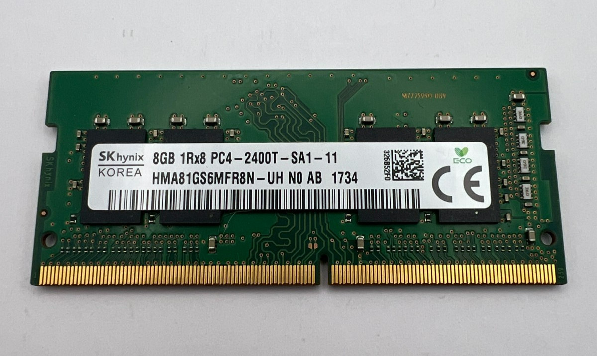 SKhynix 8GB 1Rx8 PC4-2400T-SA1-11 Laptop Memory RAM HMA81GS6MFR8N-UH N0 AB