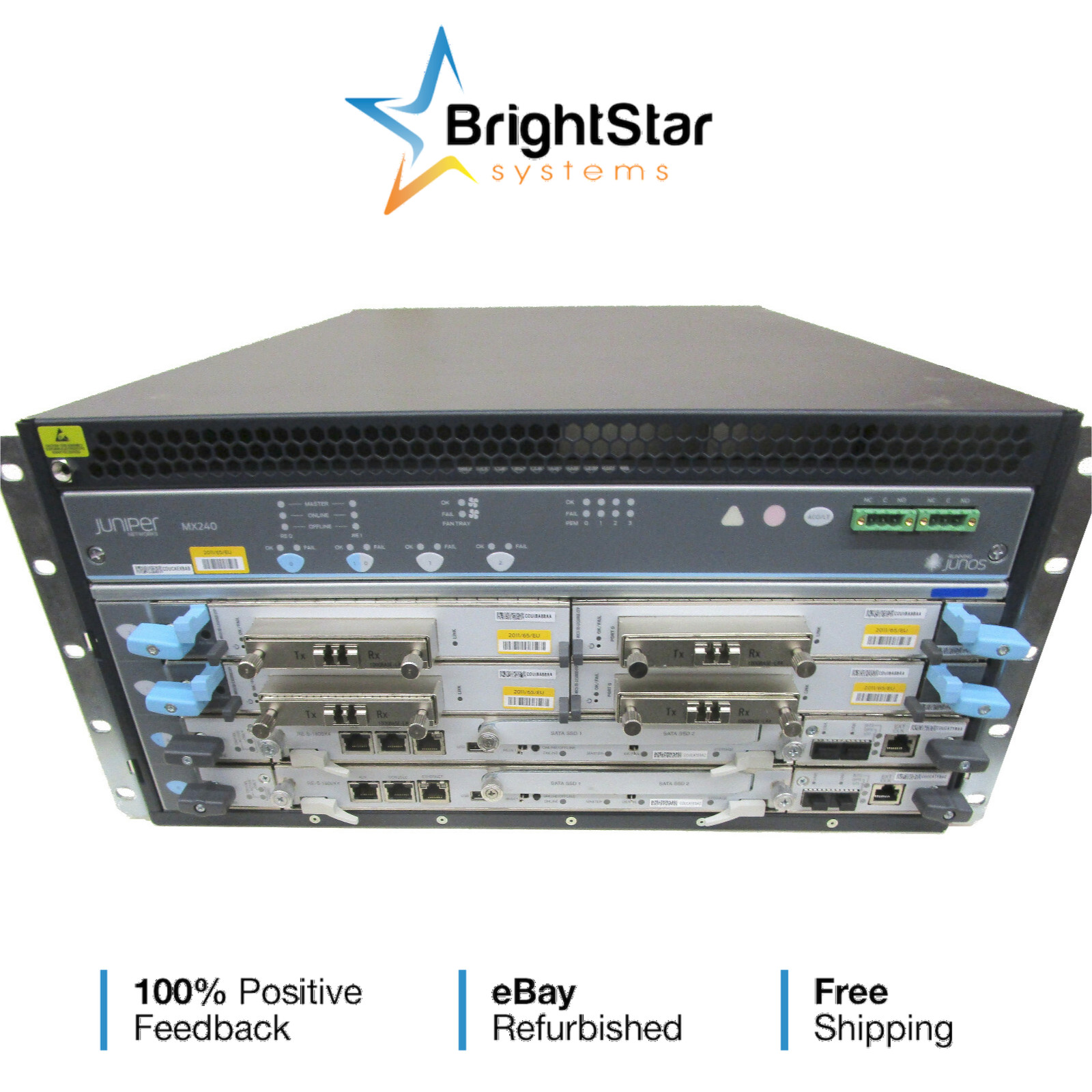 Juniper CHAS-BP3-MX240 Chassis w/ 2x SCBE2 | 2x RE-S-1800X4-32 | 2x MPC3E-3D-NG.