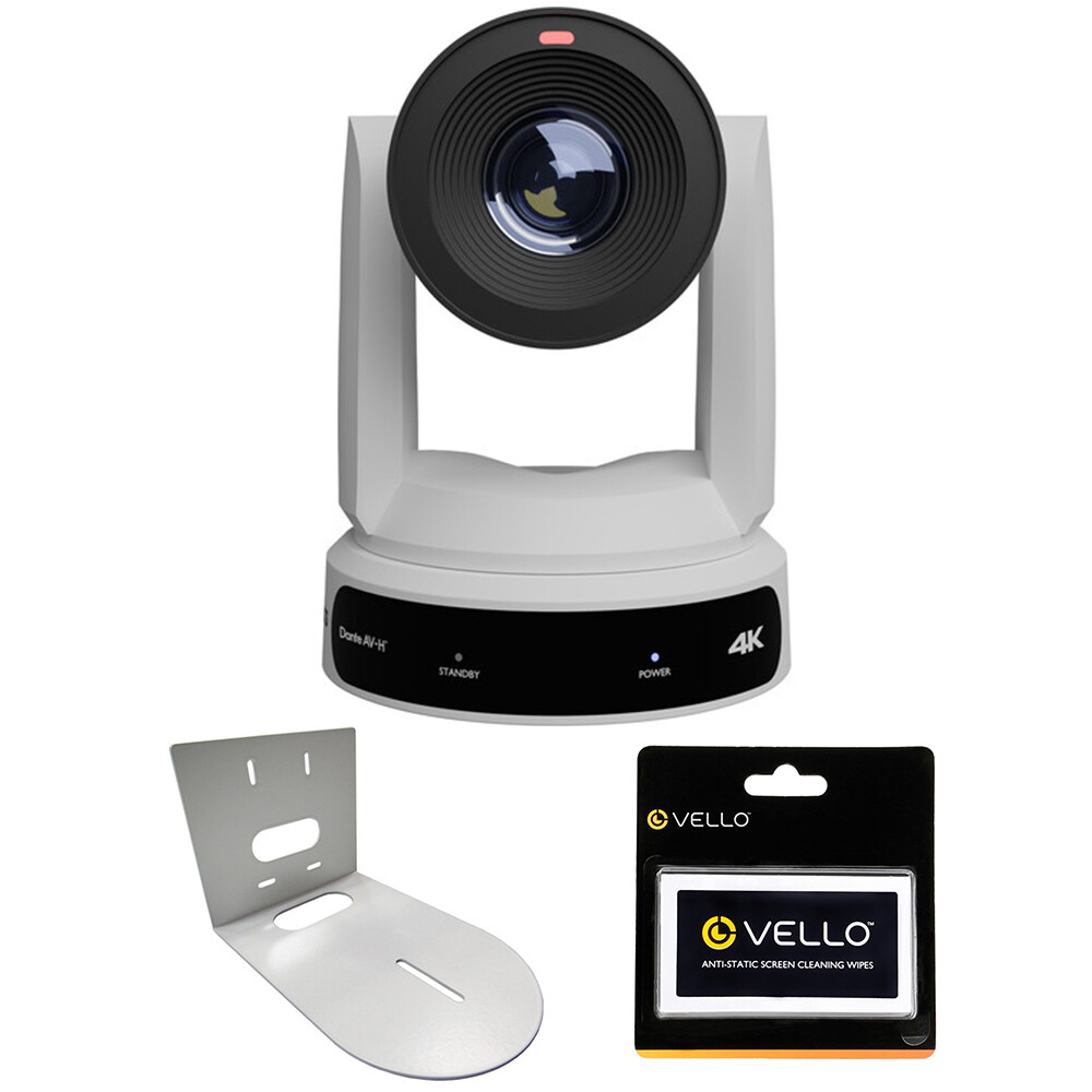 PTZOptics Link 4K PTZ Camera with 30x Optical Zoom Bundle w/ Bracket & Wipes KIT