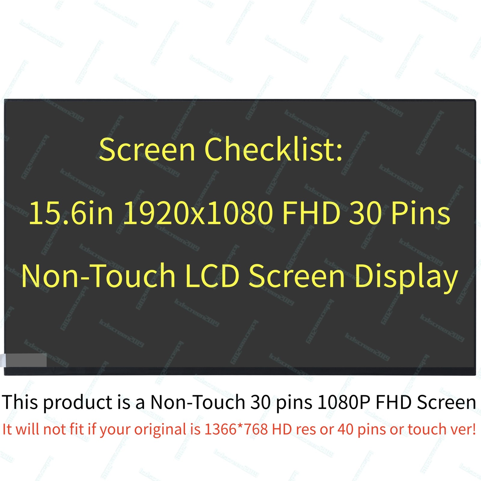 15.6'' For HP P04472-001 30 Pins Non-Touch Screen Replacement LCD LED Display