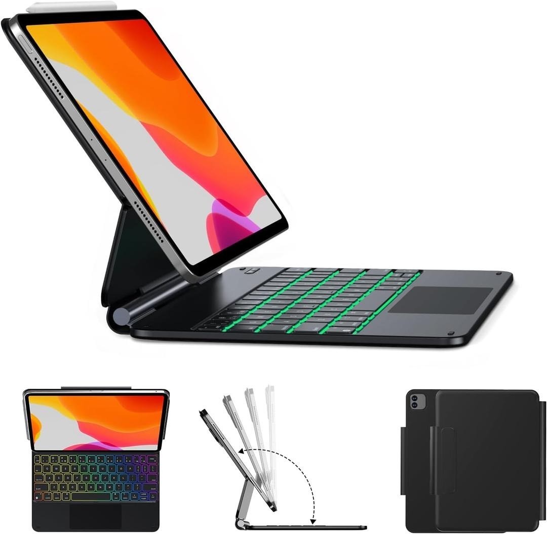 ORDA Slim Magnetic Keyboard Case For iPad Air 11" (M3/M2),iPad Pro 11" 4/3/2/1