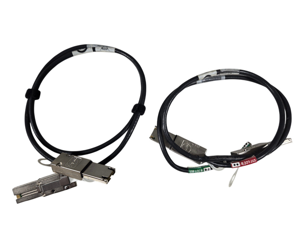 (Lot of 2) 038-003-786 EMC 1M MINI SAS SFF-8088 TO MINI SAS CABLE
