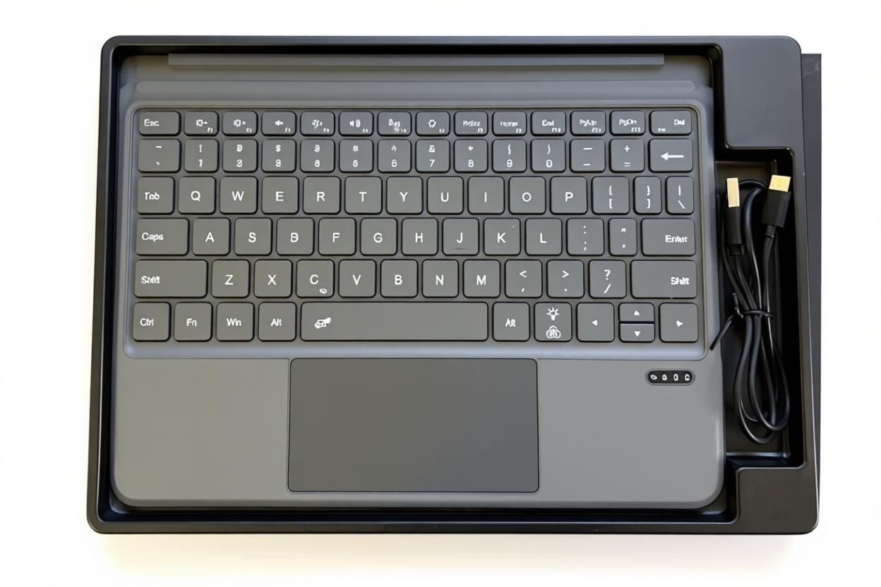 Wireless Backlit Keyboard For Surface Go/Go2/Go3/Go4 QWERTY Magnetic Grey With U