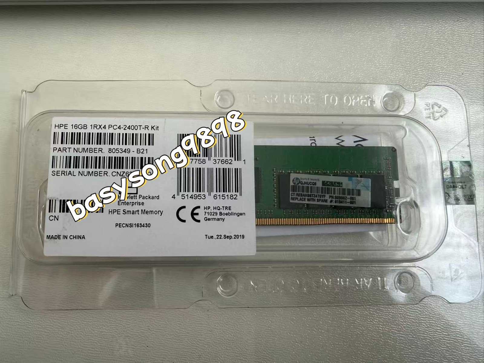 NEW HP 16GB 805349-B21 809082-091 819411-001 1RX4 DDR4 PC4-2400T Server Memory