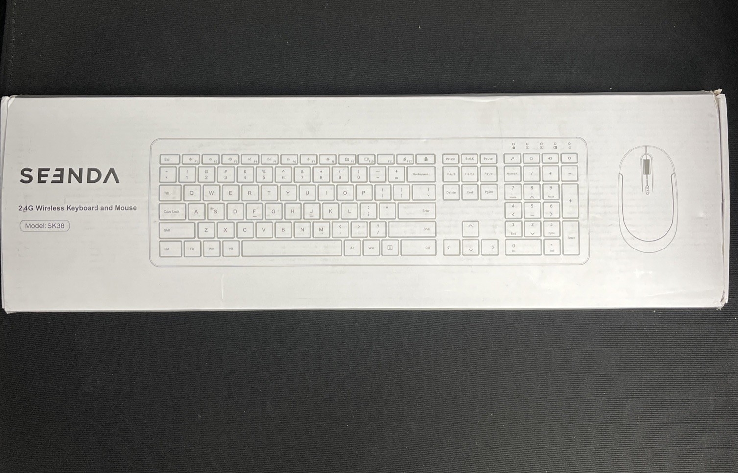 seenda Wireless Keyboard and Mouse Set, SK38 Ultra Slim Quiet USB Wireless Keybo