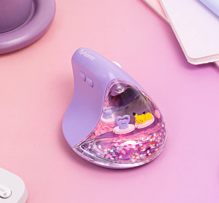 Pokemon Genuine Ditto Pikachu Bluetooth Vertical Mouse 2.4Ghz Wireless Mouse