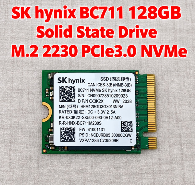 SK hynix BC711 128GB M.2 NVMe PCIe 3.0 x4 SSD Solid State Drive